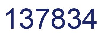 Number 137834 blue image