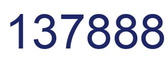 Number 137888 blue image