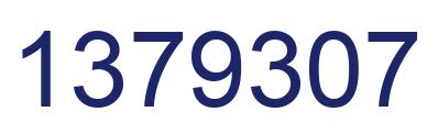 Number 1379307 blue image