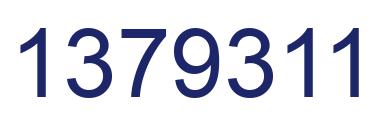 Number 1379311 blue image