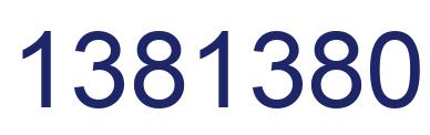 Number 1381380 blue image
