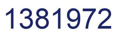 Number 1381972 blue image