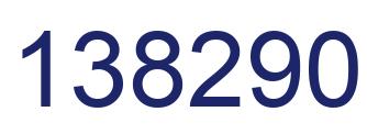 Number 138290 blue image