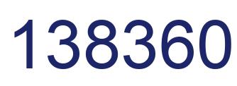 Number 138360 blue image