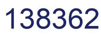 Number 138362 blue image