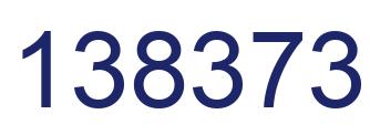 Number 138373 blue image