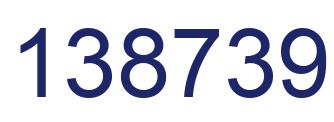 Number 138739 blue image