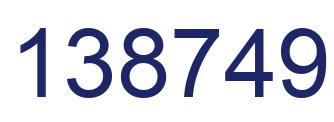 Number 138749 blue image