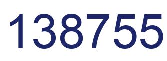 Number 138755 blue image