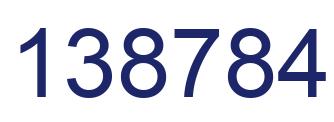 Number 138784 blue image