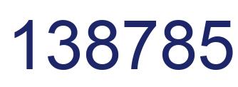 Number 138785 blue image