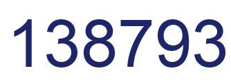Number 138793 blue image