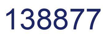 Number 138877 blue image