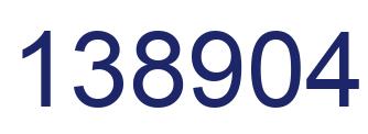 Number 138904 blue image