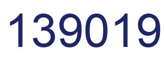 Number 139019 blue image
