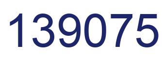 Number 139075 blue image