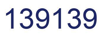 Number 139139 blue image