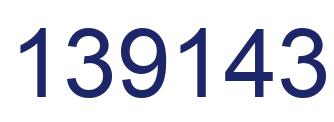 Number 139143 blue image