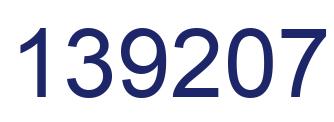 Number 139207 blue image