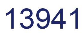 Number 13941 blue image