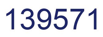 Number 139571 blue image