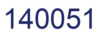 Number 140051 blue image