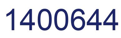 Number 1400644 blue image