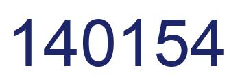 Número 140154 imagen azul