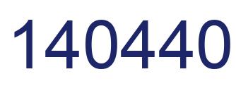 Number 140440 blue image