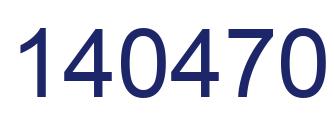 Number 140470 blue image