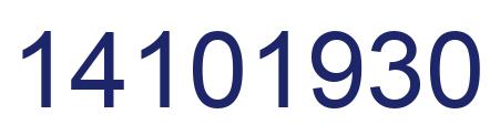 Número 14101930 imagen azul