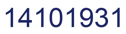 Número 14101931 imagen azul