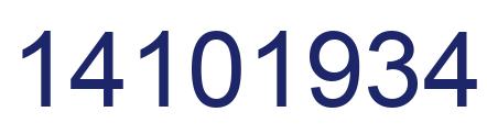 Número 14101934 imagen azul