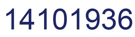 Número 14101936 imagen azul