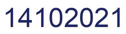Number 14102021 blue image