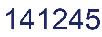 Number 141245 blue image