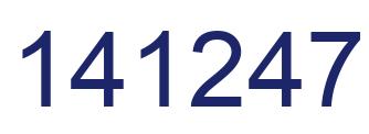 Number 141247 blue image
