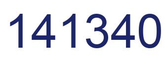 Number 141340 blue image