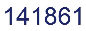 Number 141861 blue image