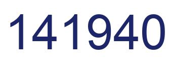 Number 141940 blue image