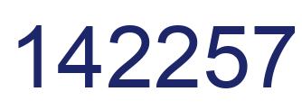 Number 142257 blue image