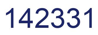 Number 142331 blue image