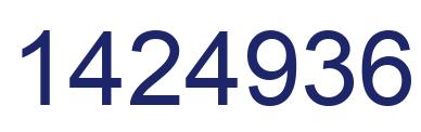 Number 1424936 blue image