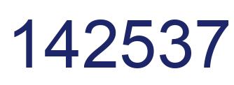 Number 142537 blue image