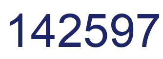 Number 142597 blue image