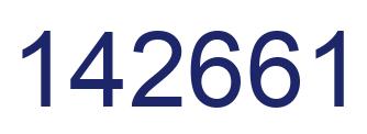 Number 142661 blue image