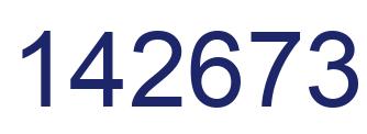 Number 142673 blue image