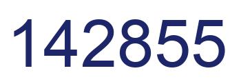 Number 142855 blue image