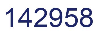 Number 142958 blue image