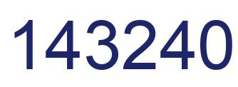 Number 143240 blue image